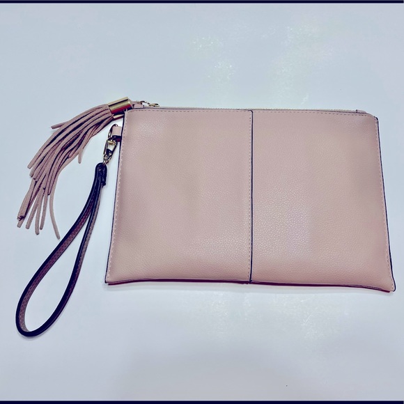 Molyy Party Wristlet Clutch, Millennial Pink and Gold - Picture 5 of 9